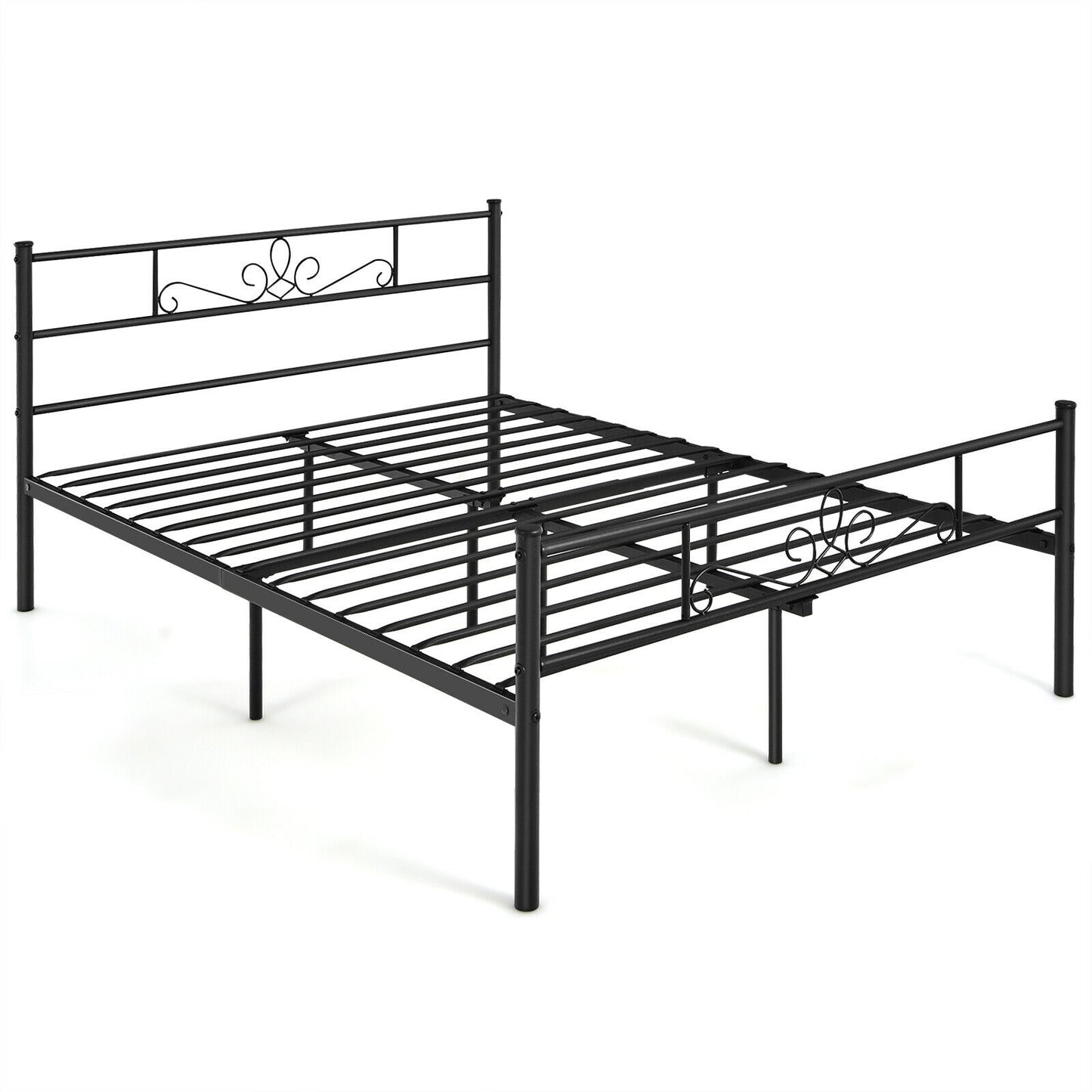 Metal Bed Frame With Headboard And Footboard, Full Size, Black Simple Bed Frame Black at Gallery Canada