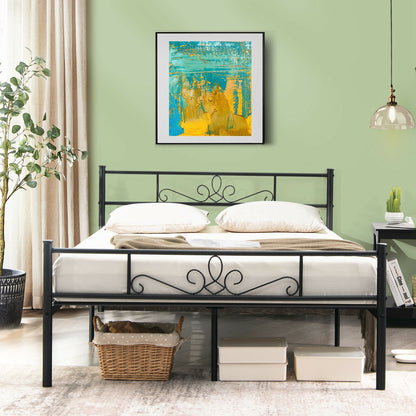Metal Bed Frame With Headboard And Footboard, Full Size, Black Simple Bed Frame at Gallery Canada