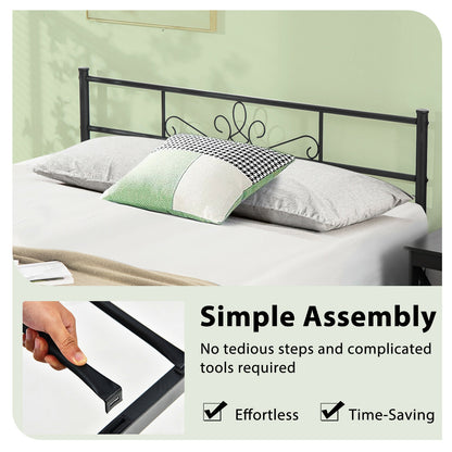 Metal Bed Frame With Headboard And Footboard, Full Size, Black Simple Bed Frame at Gallery Canada