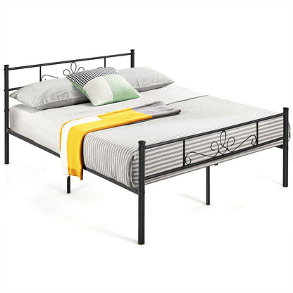 Metal Bed Frame With Headboard And Footboard, Full Size, Black Simple Bed Frame at Gallery Canada