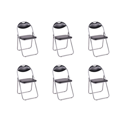 6 Pieces U-Shape Folding Chairs, Hollow Handle, Black Dining Chairs at Gallery Canada