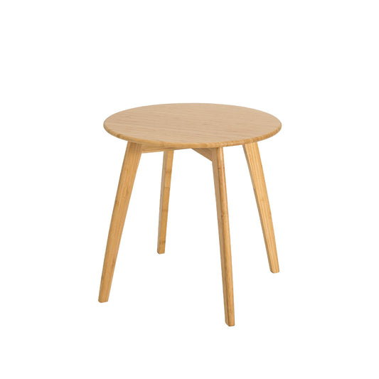 Natural Modern Stylish Bamboo Round End Table with 20 Inch Round Tabletop, Natural - Gallery Canada