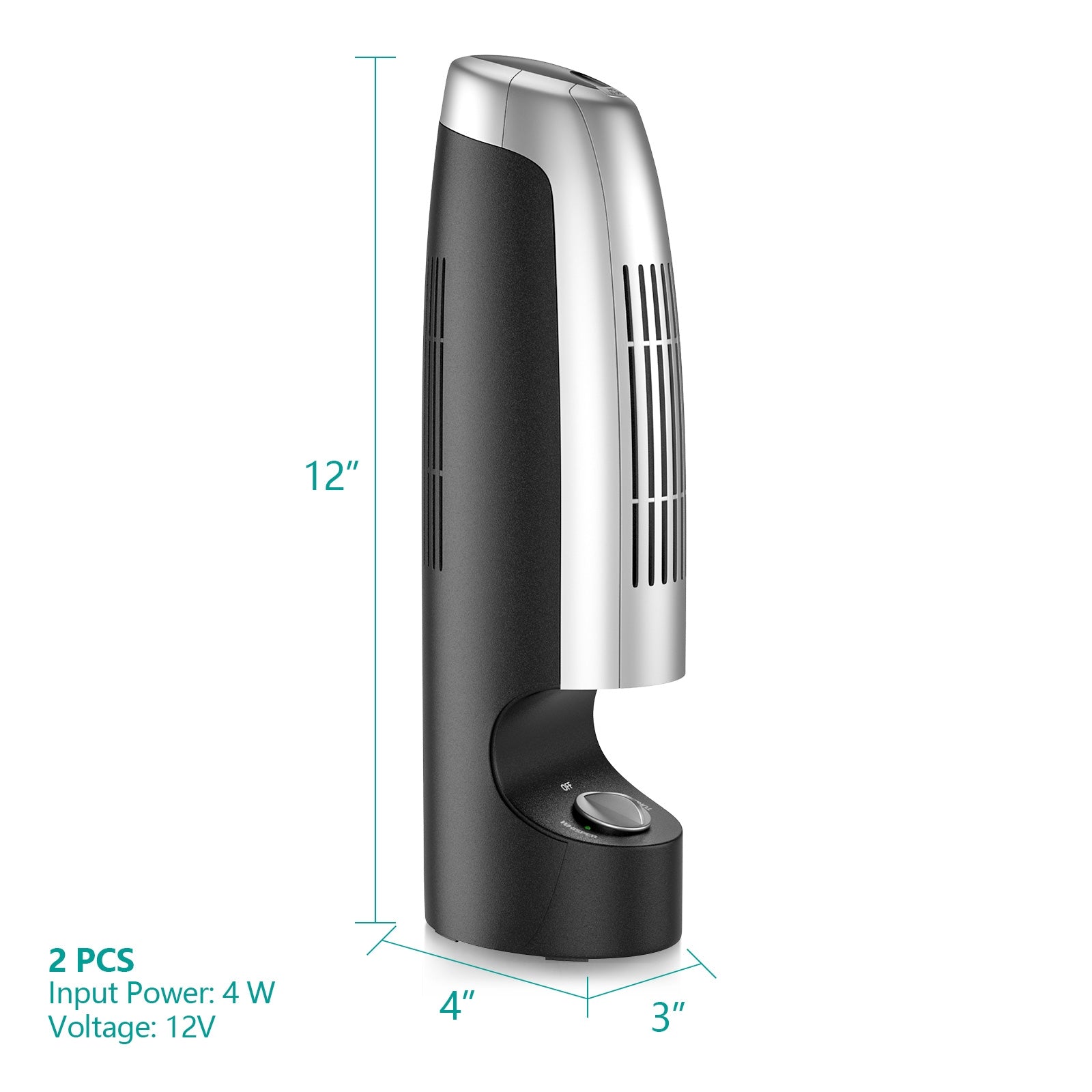 2 Pieces Mini Ionic Whisper Home Air Purifier for Dust and Smoke, Gray Air Purifiers at Gallery Canada