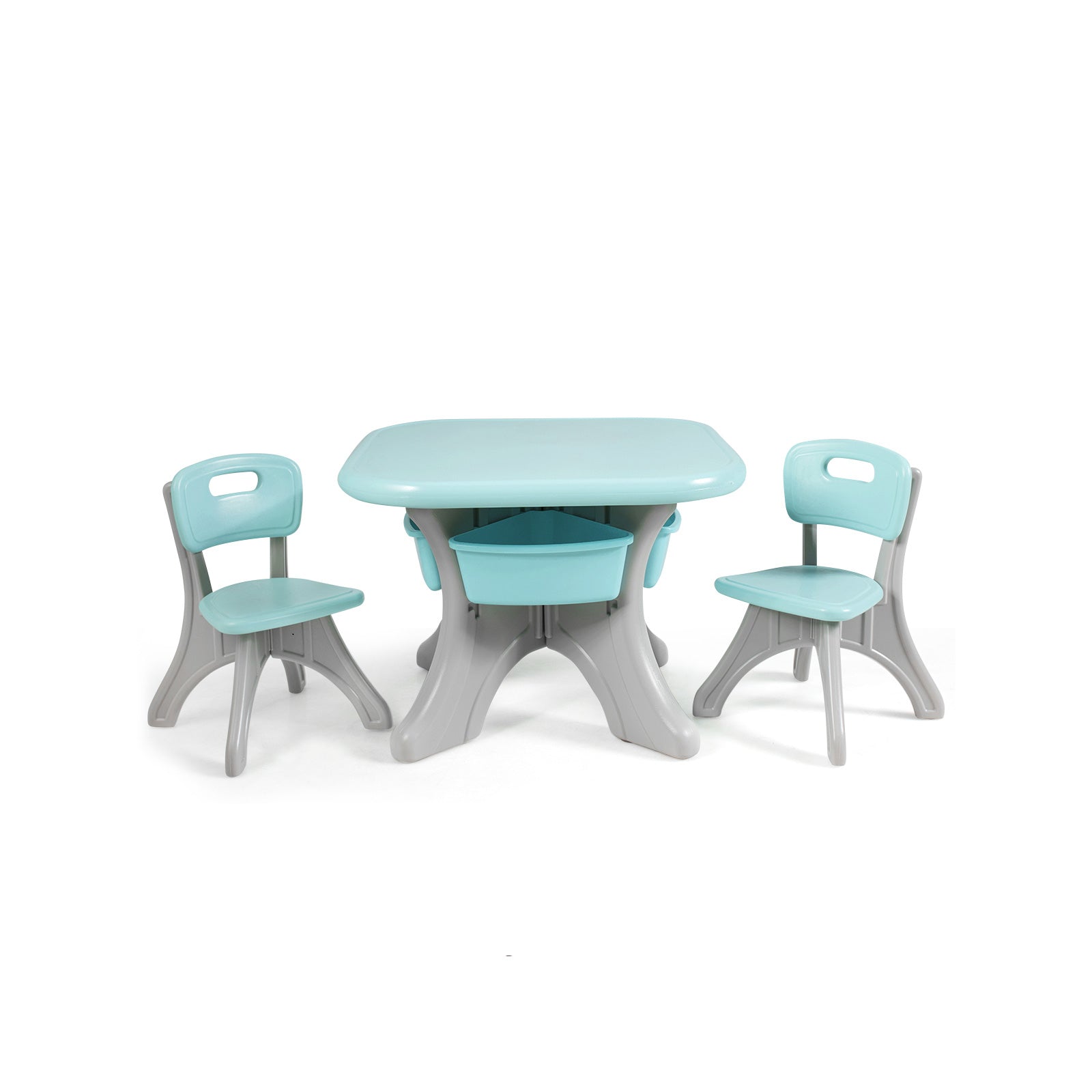Children Kids Activity Table & Chair Set Play Furniture W/Storage, Blue Kids Table & Chair Sets at Gallery Canada