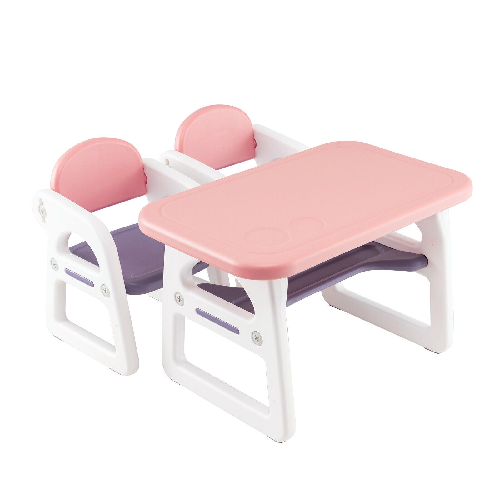 Kids Table And Chair Set With Building Blocks, Purple, Pink Kids Table & Chair Sets at Gallery Canada