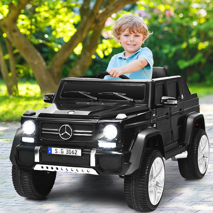 12V Licensed Mercedes-Benz Kids Ride On Car, Black Powered Ride On Toys at Gallery Canada