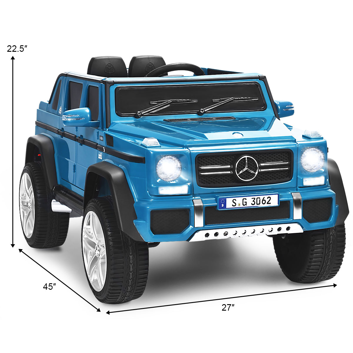 12V Licensed Mercedes-Benz Kids Ride On Car, Navy Powered Ride On Toys at Gallery Canada