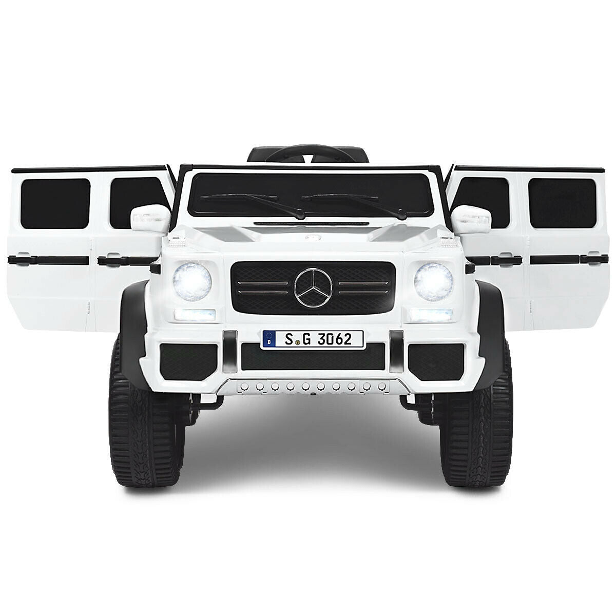 12V Licensed Kids Ride On Car, White Powered Ride On Toys White at Gallery Canada