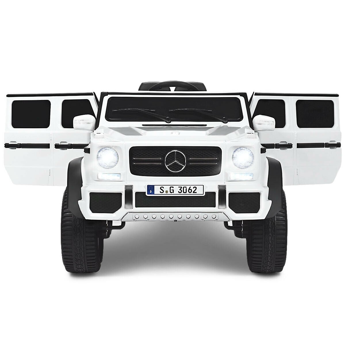 12V Licensed Kids Ride On Car, White Powered Ride On Toys at Gallery Canada