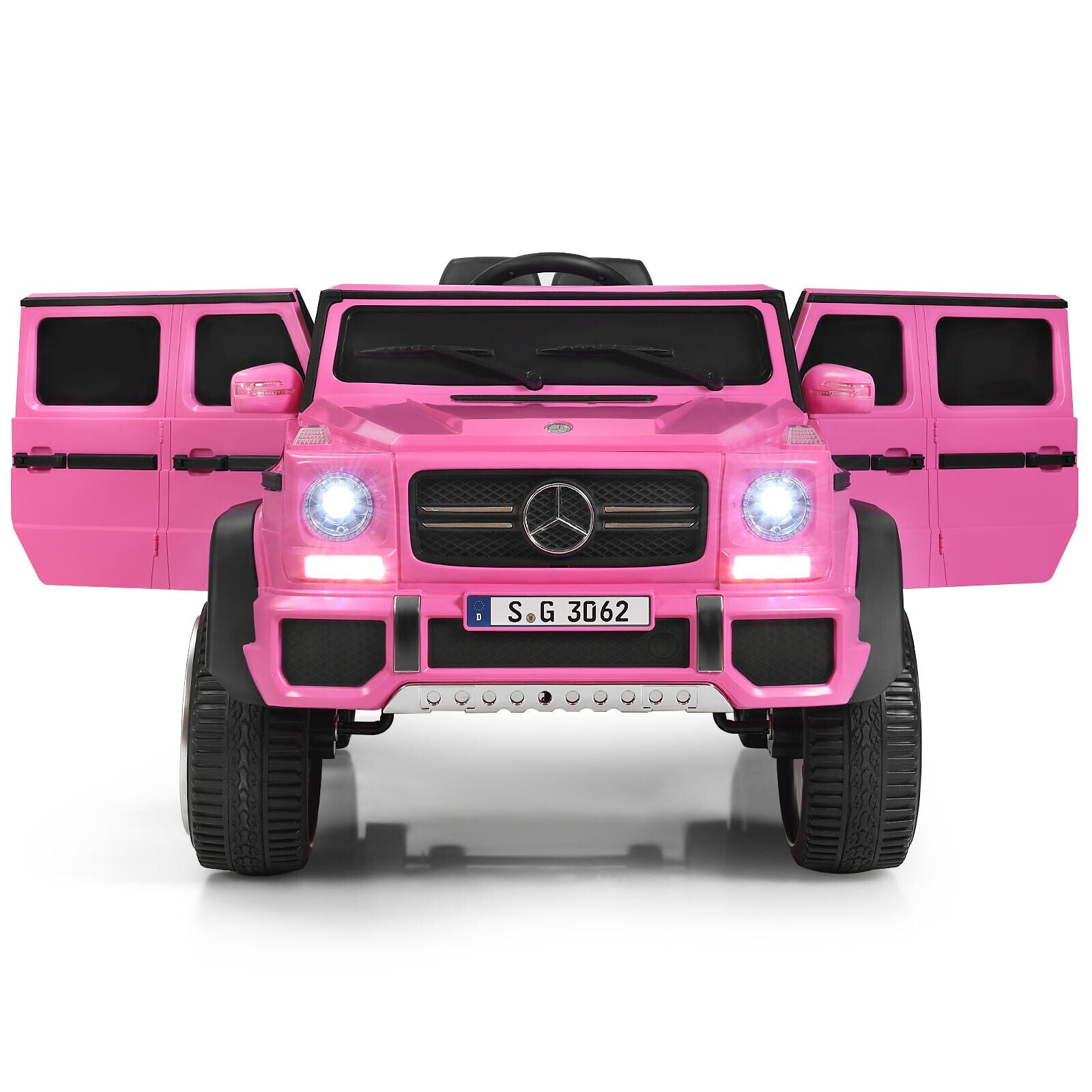 12V Licensed Mercedes-Benz Kids Ride On Car, Pink Powered Ride On Toys Pink at Gallery Canada