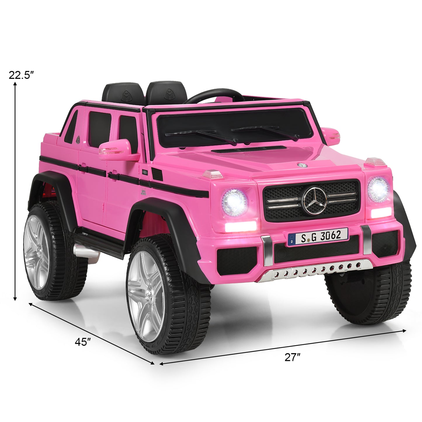 12V Licensed Mercedes-Benz Kids Ride On Car, Pink Powered Ride On Toys at Gallery Canada