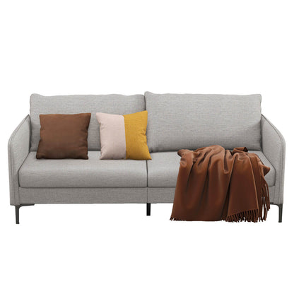Modern 76 Inch Loveseat Sofa Couch for Apartment Dorm with Metal Legs, Gray at Gallery Canada