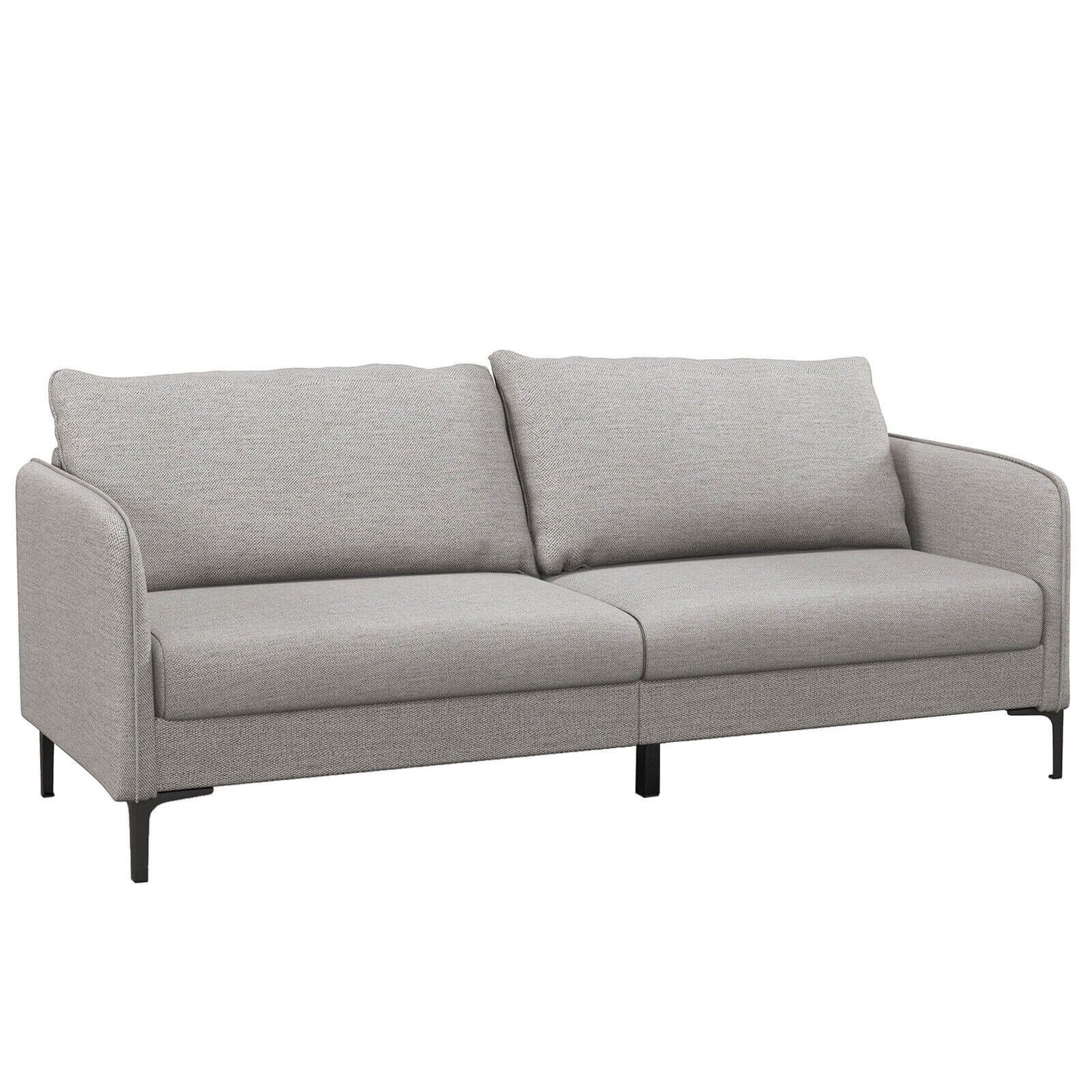 Modern 76 Inch Loveseat Sofa Couch for Apartment Dorm with Metal Legs, Gray Sofas & Loveseats at Gallery Canada