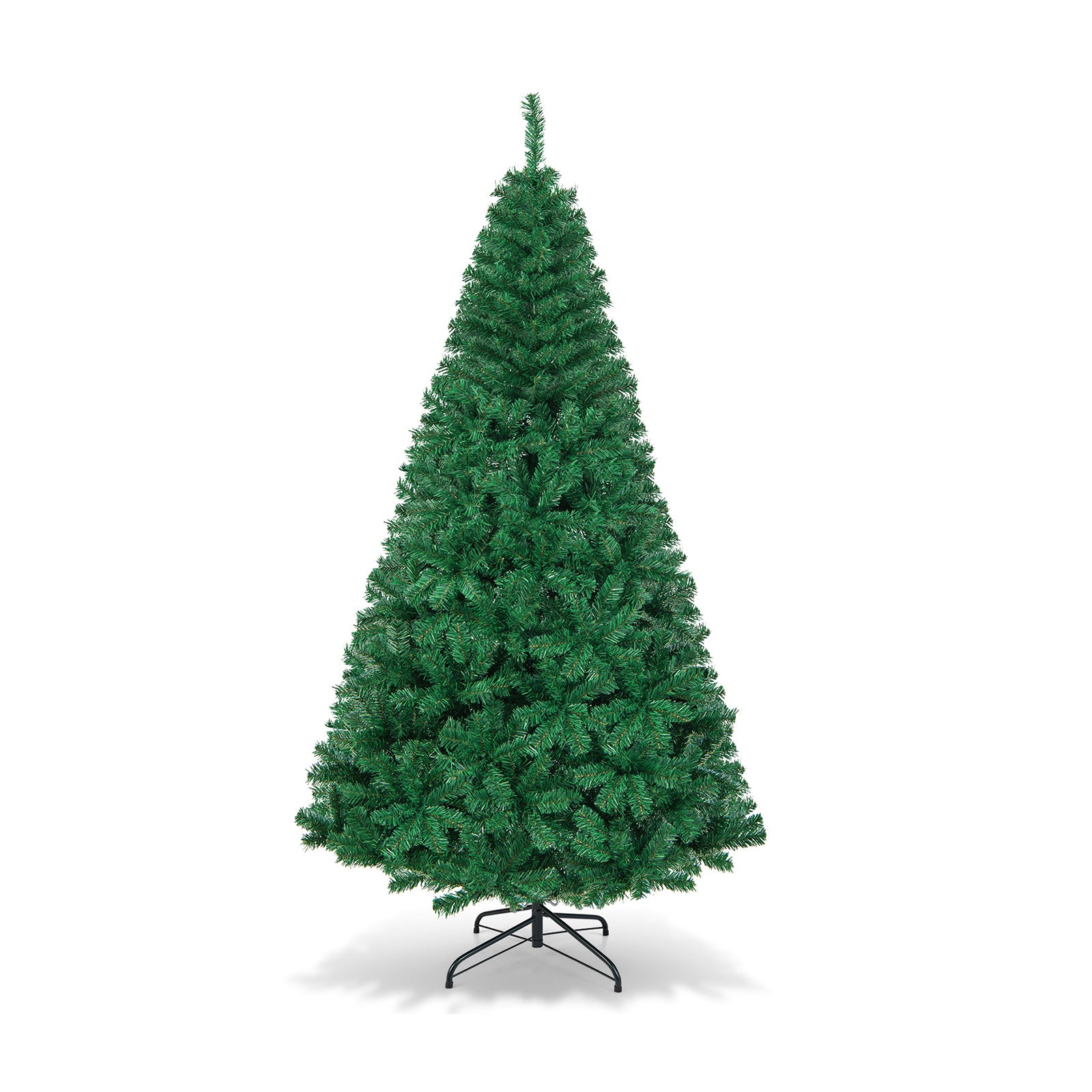 Artificial PVC Hinged Christmas Tree with Solid Metal Stand-7 ft, Green Christmas Tree at Gallery Canada