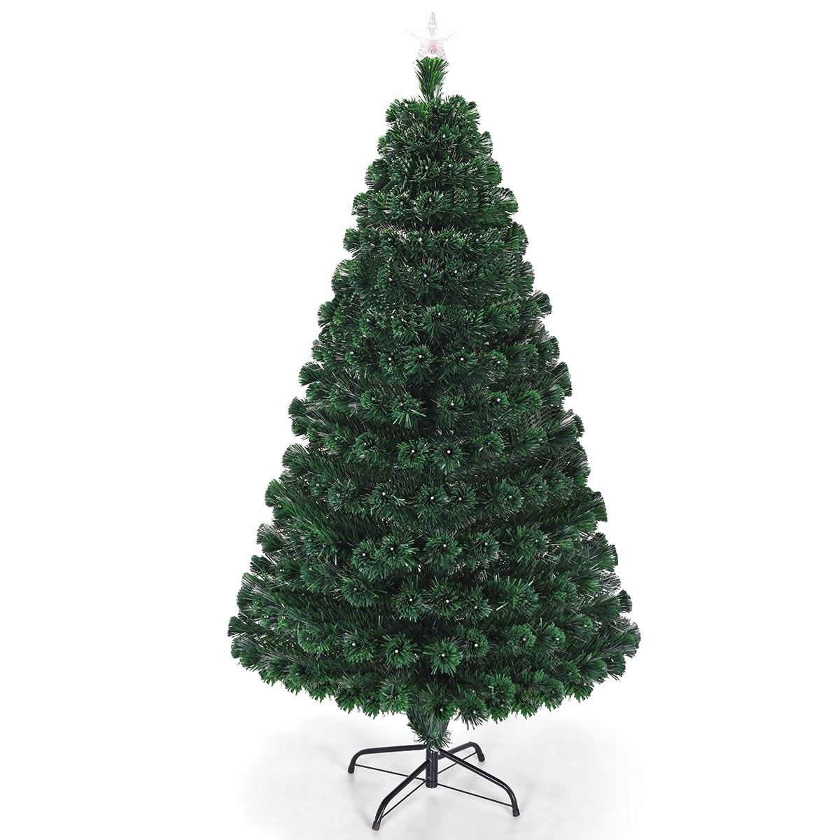 6' Artificial Christmas Tree With LED Lights, Metal Stand, Green Christmas Tree at Gallery Canada