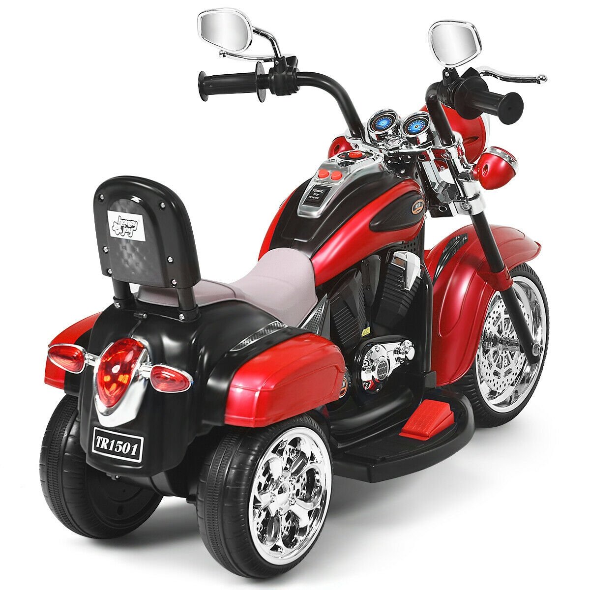 6V 3 Wheel Kids Motorcycle, Red - Gallery Canada