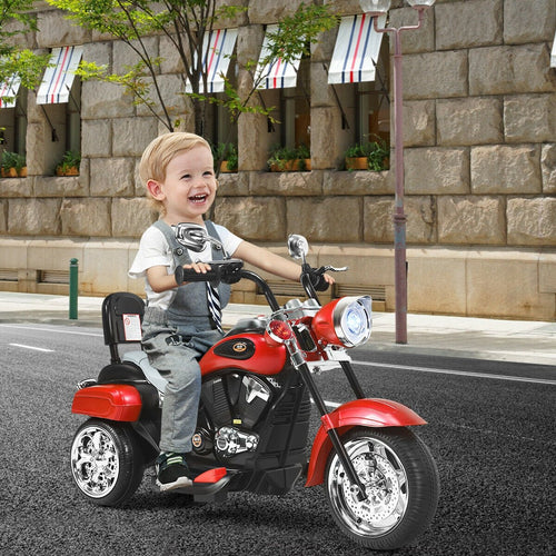 6V 3 Wheel Kids Motorcycle, Red