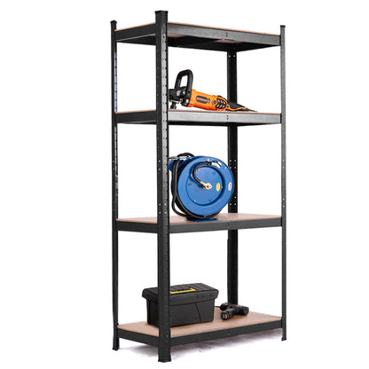 Adjustable Heavy Duty 4 Level Garage Tool Shelf Storage, Black - Gallery Canada