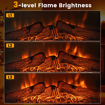 18/23 Inch Electric Fireplace Insert, Adjustable LED Flame, 23 Inches, Black Fireplaces at Gallery Canada