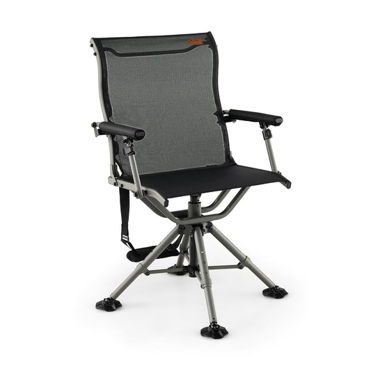360 Degree Silent Swivel Hunting Chair, Black - Gallery Canada