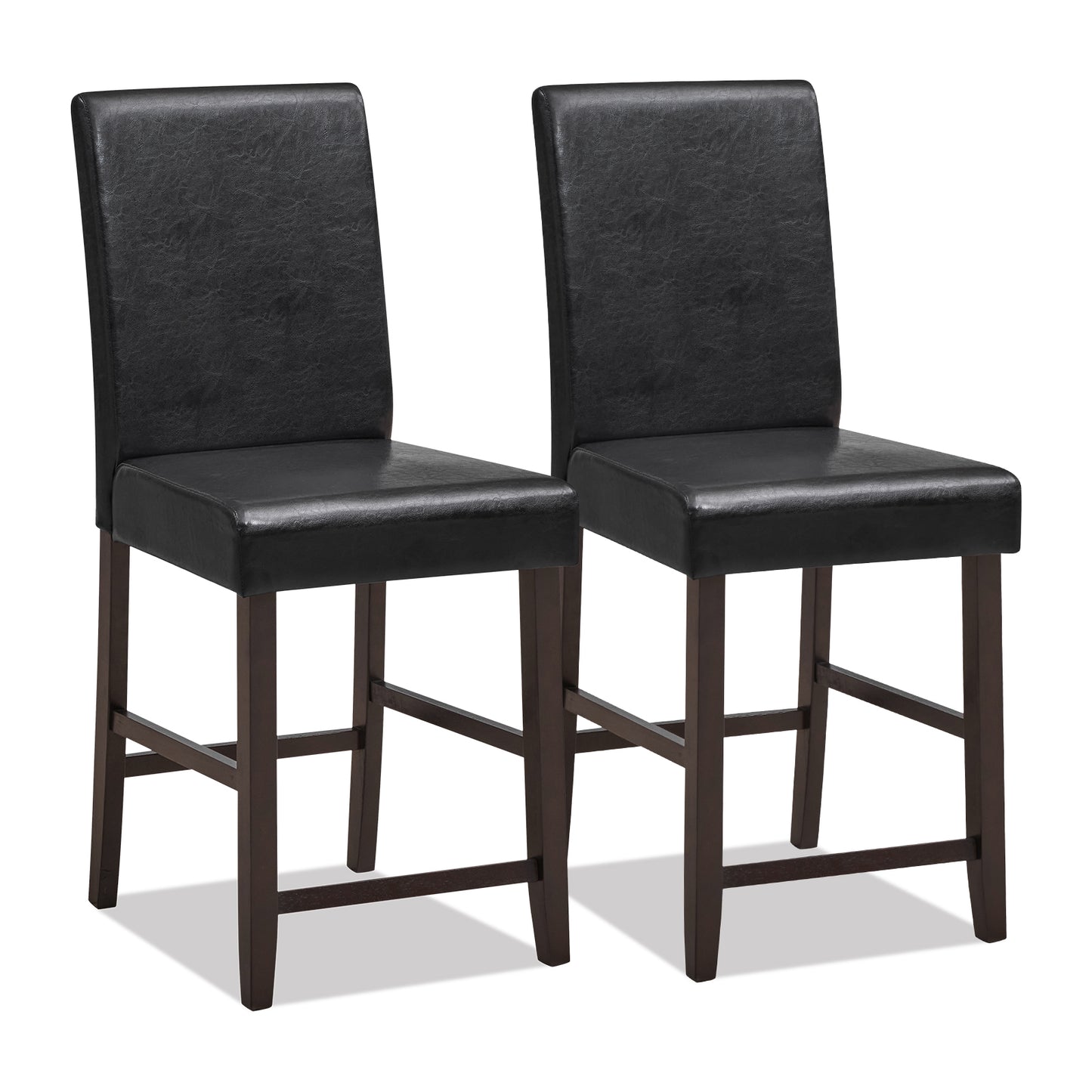 25 Inch Counter Height Bar Stools, Set of 2, Black Bar Stools Black at Gallery Canada