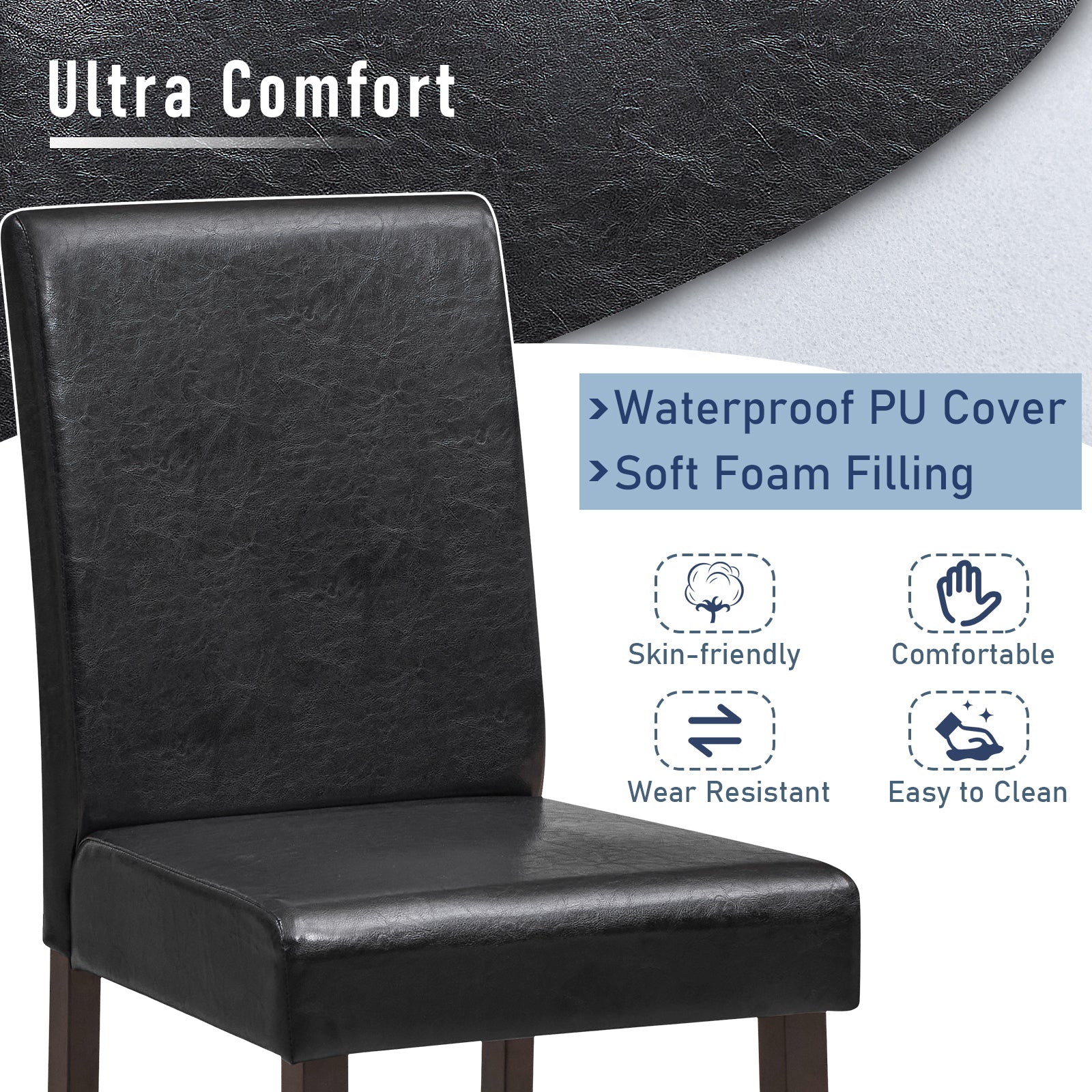 25 Inch Counter Height Set of 2 Bar Stools, Black Bar Stools at Gallery Canada