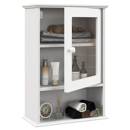 Bathroom Wall Mounted Adjustable Hanging Storage Medicine Cabinet, White Wall Cabinets at Gallery Canada