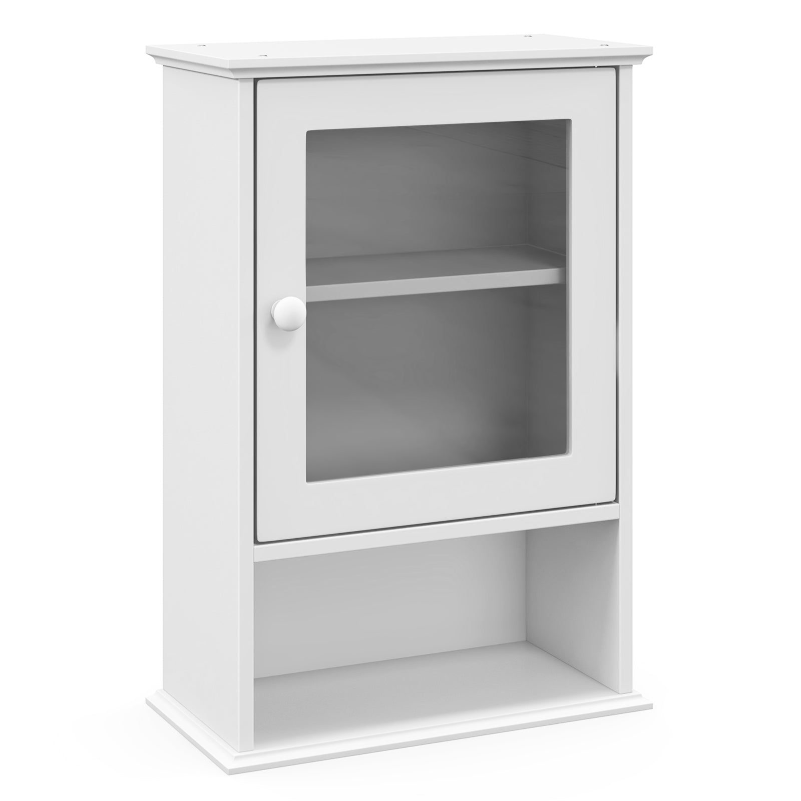 Bathroom Wall Mounted Adjustable Hanging Storage Medicine Cabinet, White Wall Cabinets White at Gallery Canada