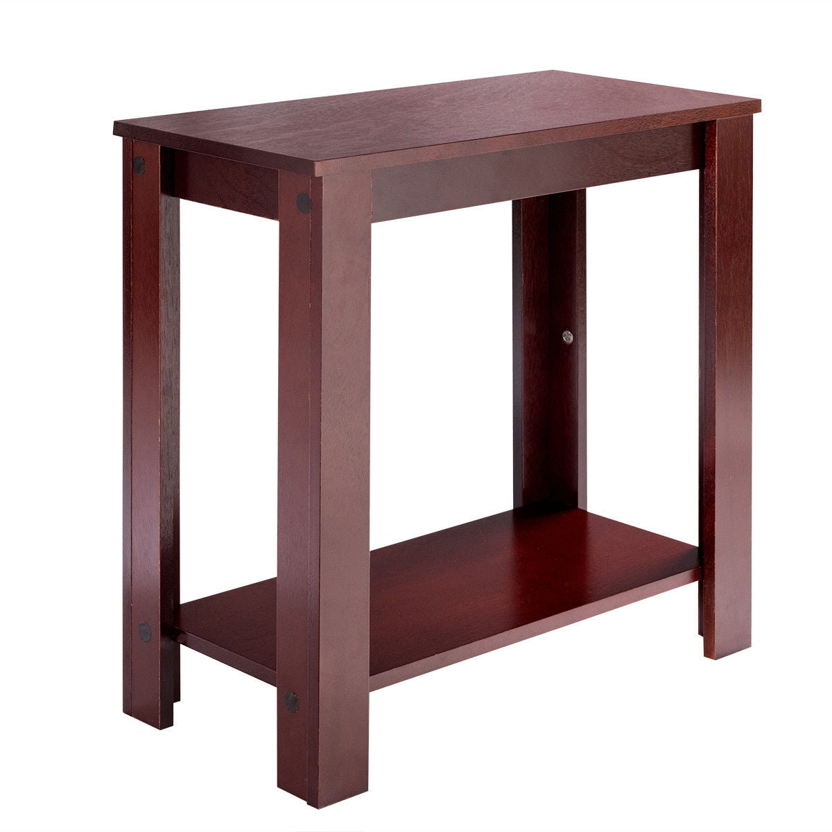 2-Tier Modern Compact End Table with Storage Shelf, Espresso End & Side Tables at Gallery Canada