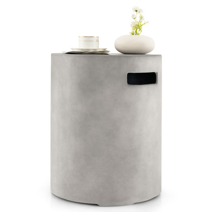 Outdoor Weather Resistant Propane Tank Table, 20 LBS, Gray Fire Pit Tables Gray at Gallery Canada