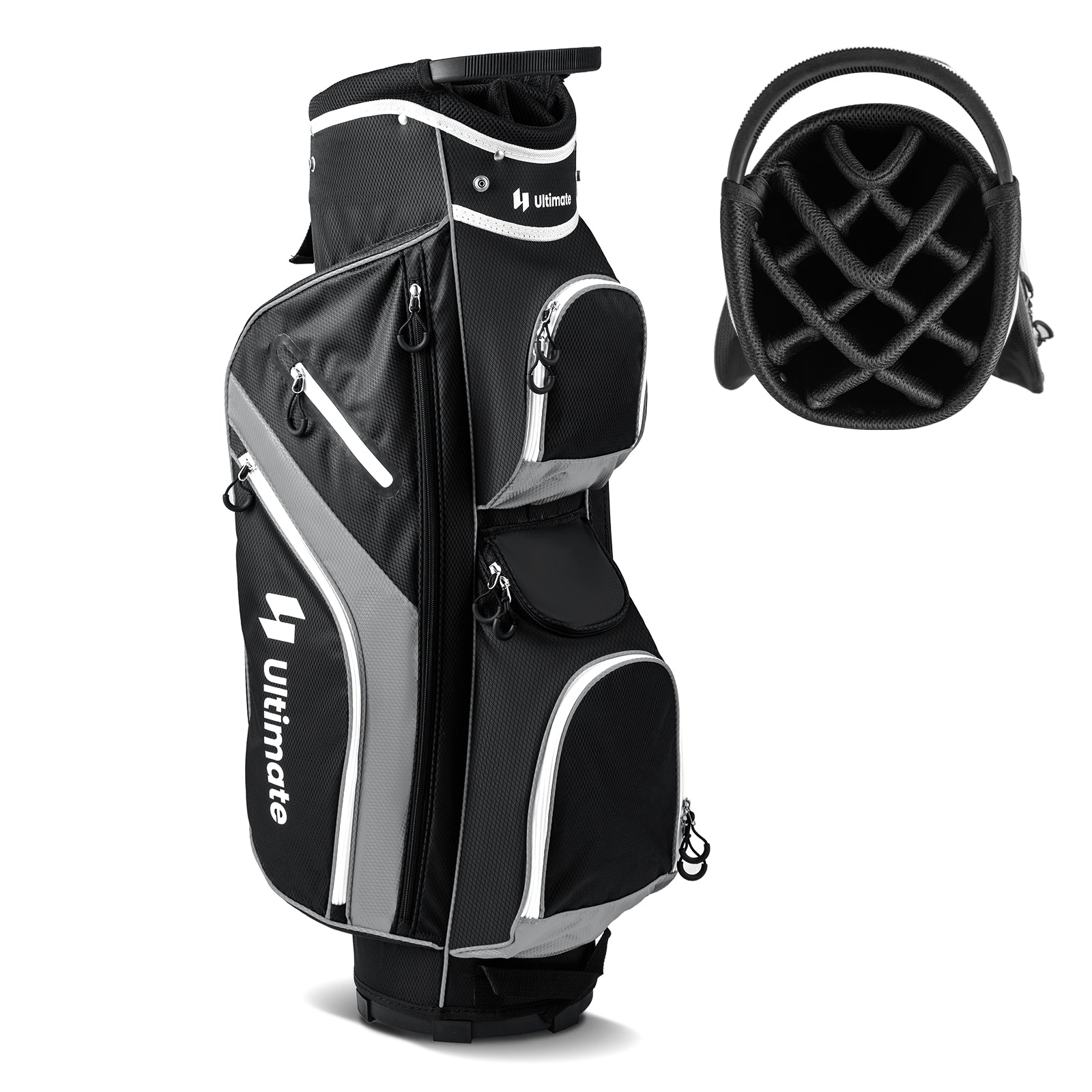 Golf Cart Bag, 14 Way Top Dividers, Gray Golf at Gallery Canada