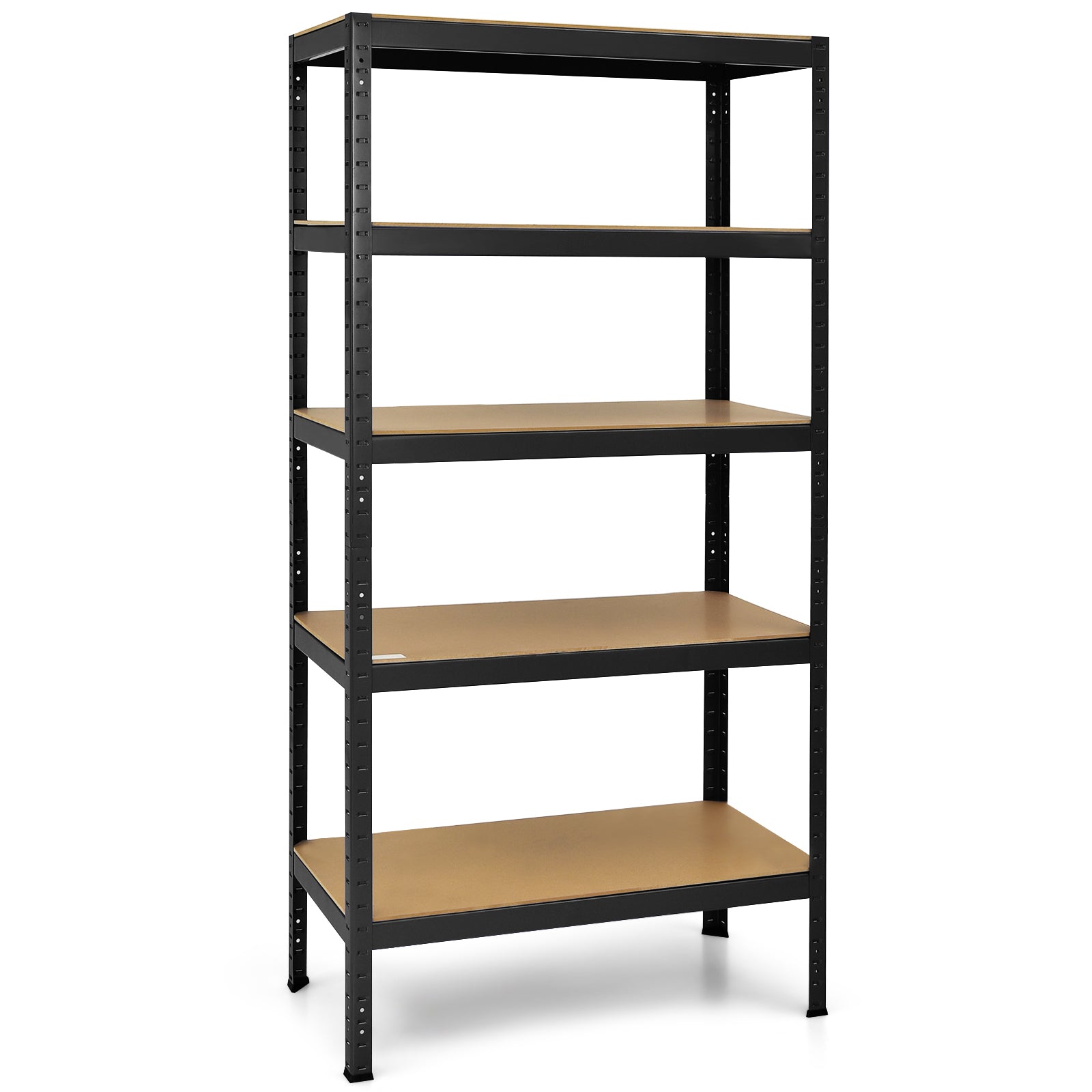 71 inch Heavy Duty Steel Adjustable 5 Level Storage Shelves, Black Garages Black at Gallery Canada