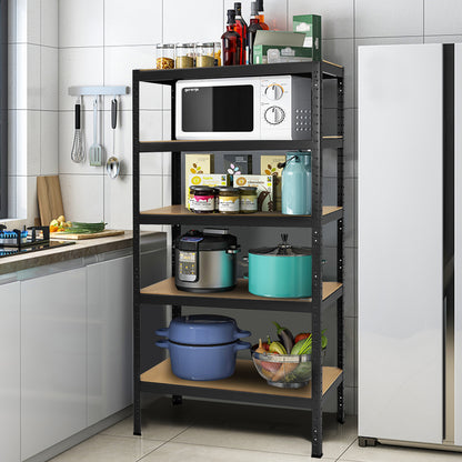 71 inch Heavy Duty Steel Adjustable 5 Level Storage Shelves, Black Garages at Gallery Canada