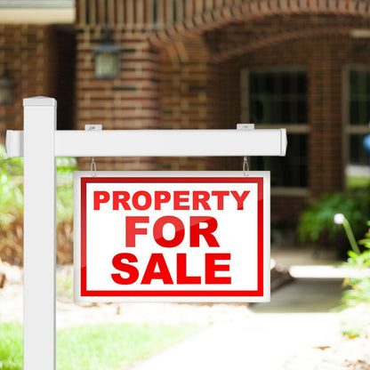 6 Feet Vinyl UPVC Real Estate Sign Post Realtor Yard Sign Post, White Outdoor Decor at Gallery Canada