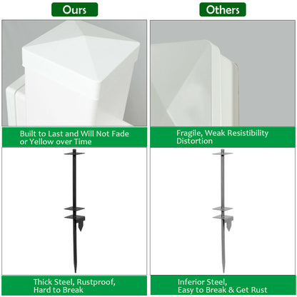 6 Feet Vinyl UPVC Real Estate Sign Post Realtor Yard Sign Post, White Outdoor Decor at Gallery Canada