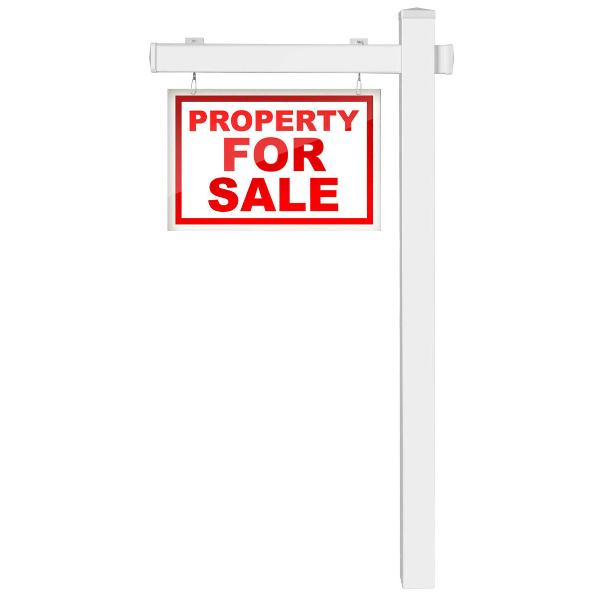 6 Feet Vinyl UPVC Real Estate Sign Post Realtor Yard Sign Post, White Outdoor Decor at Gallery Canada