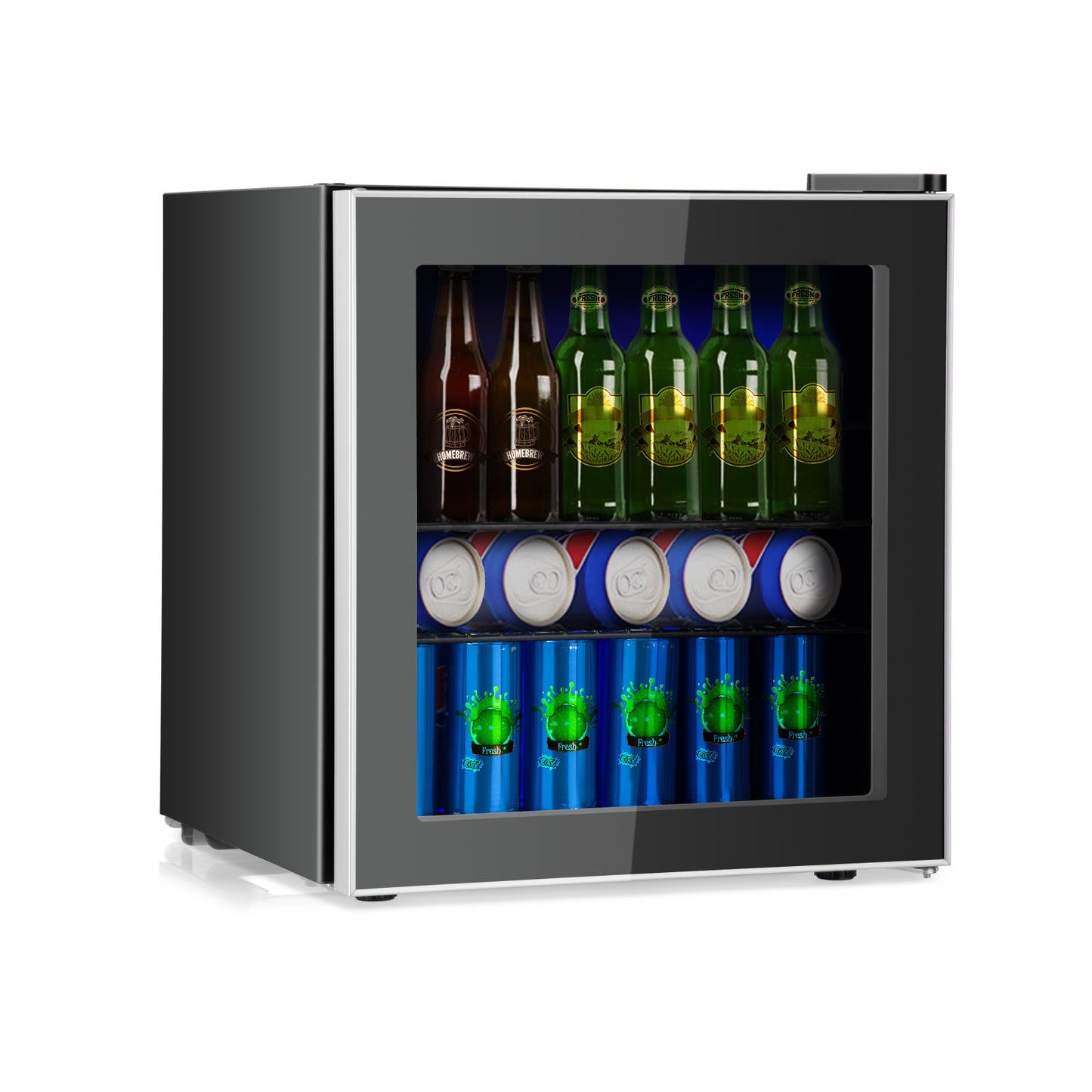 60 Can Beverage Mini Refrigerator with Glass Door Wine & Beverage Coolers Options at Gallery Canada