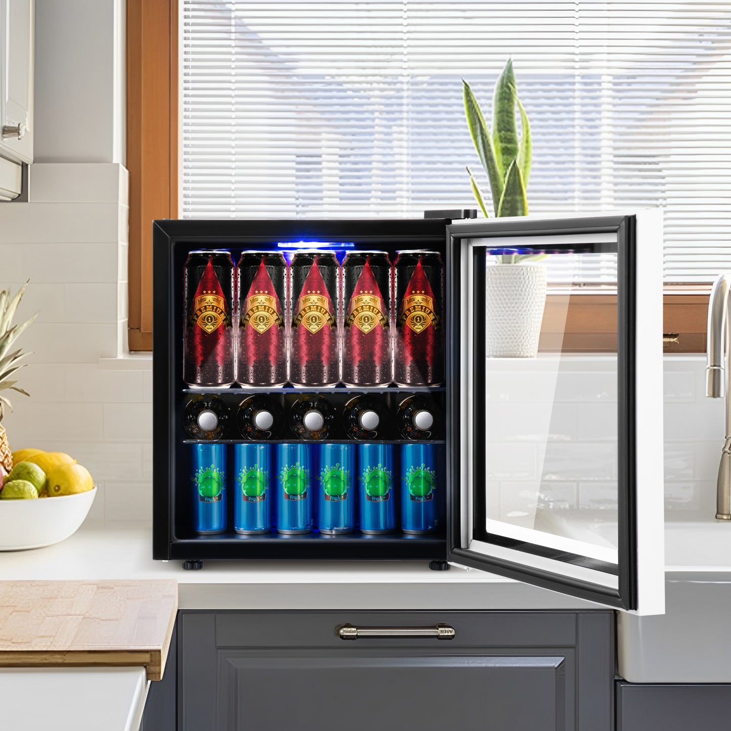 60 Can Beverage Mini Refrigerator with Glass Door Wine & Beverage Coolers at Gallery Canada
