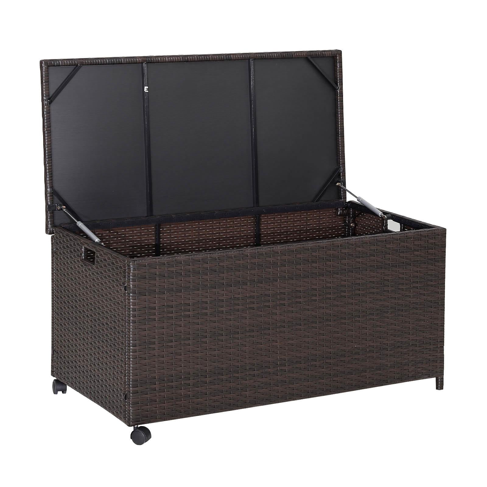 Outdoor Wicker Storage Box, 50 Gallon, Brown Sheds & Outdoor Storage Brown at Gallery Canada