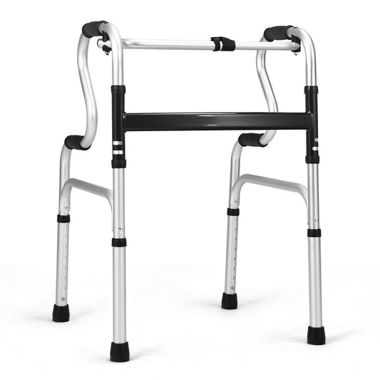 Folding Aluminum Walking Frame Walker, Silver