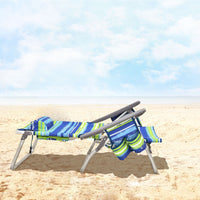 Thumbnail for 2 Pieces Folding Backpack Beach Chair with Pillow - Gallery View 3 of 12