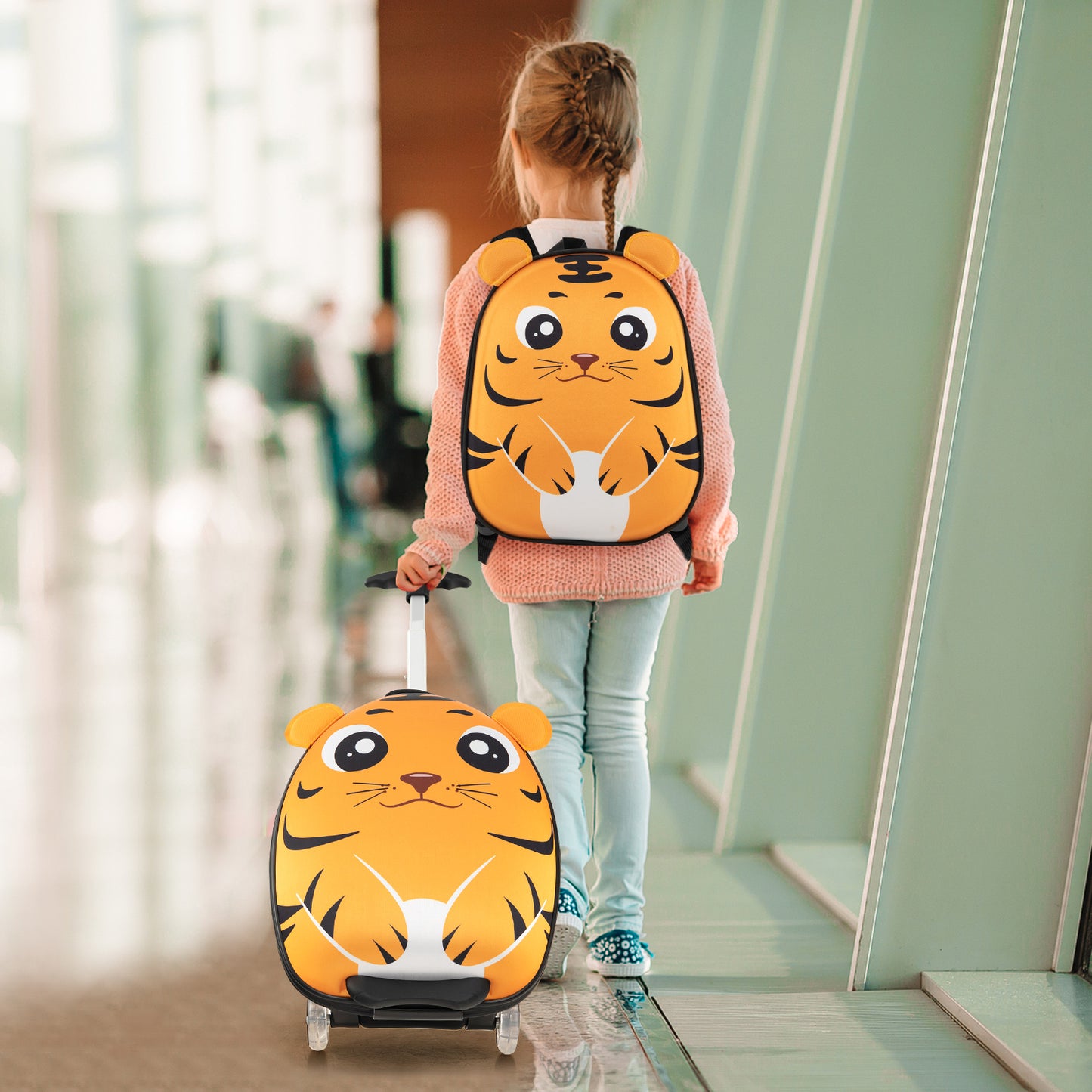 Lightweight and Portable Rolling Suitcase for Children, Yellow Kids Luggage at Gallery Canada