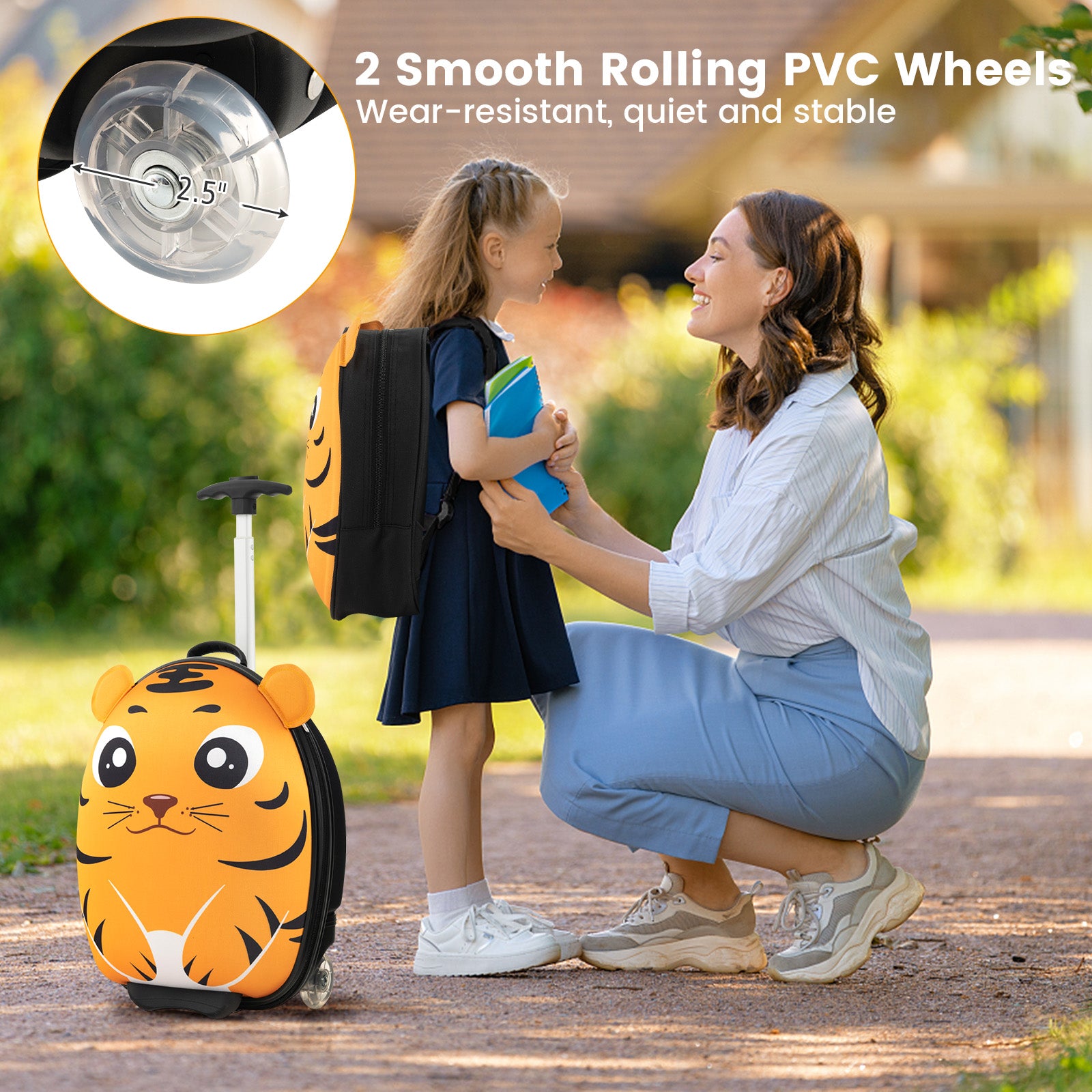 Lightweight and Portable Rolling Suitcase for Children, Yellow Kids Luggage at Gallery Canada