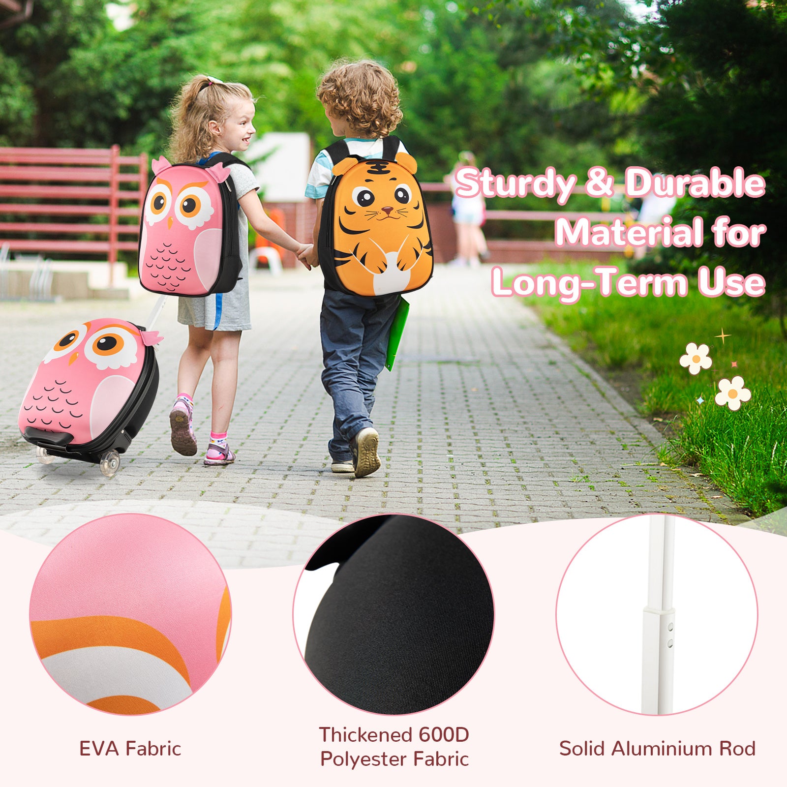 Lightweight and Portable Rolling Suitcase for Children, Pink Kids Luggage at Gallery Canada