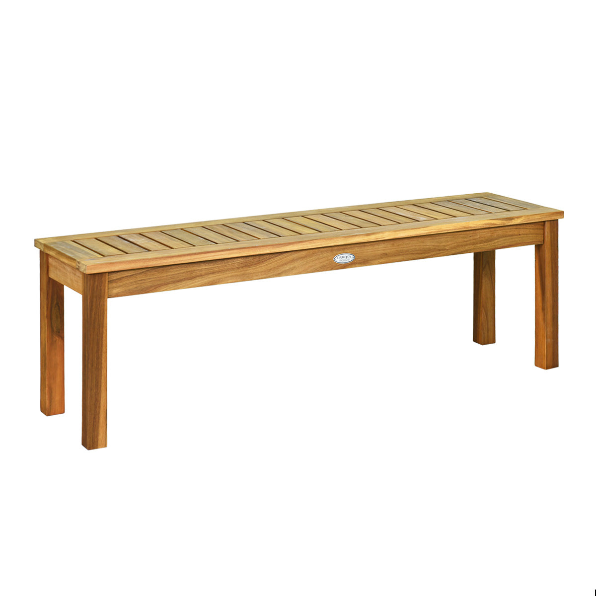 52 Inch Acacia Wood Outdoor Dining Bench, Brown Outdoor Benches Brown at Gallery Canada
