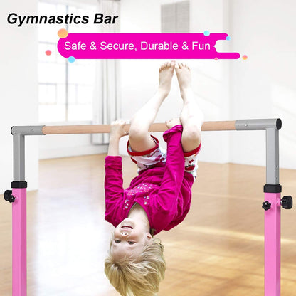 Adjustable Gymnastics Bar Horizontal Bar for Kids, Pink Toy Sports at Gallery Canada