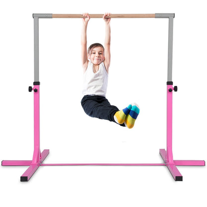 Adjustable Gymnastics Bar Horizontal Bar for Kids, Pink Toy Sports at Gallery Canada