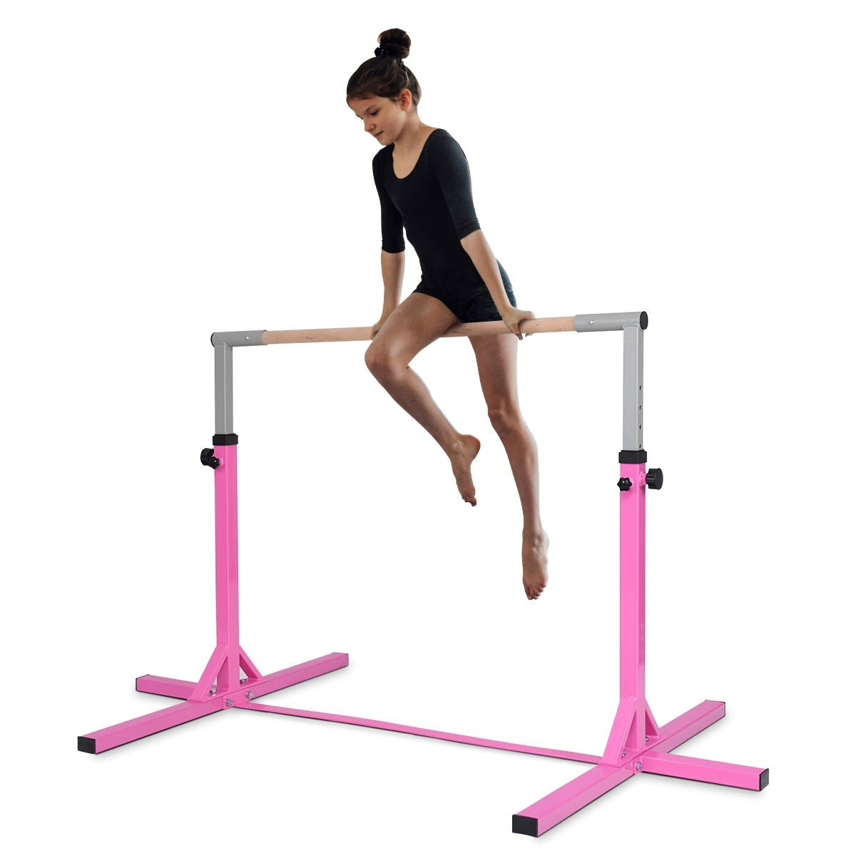 Adjustable Gymnastics Bar Horizontal Bar for Kids, Pink Toy Sports at Gallery Canada