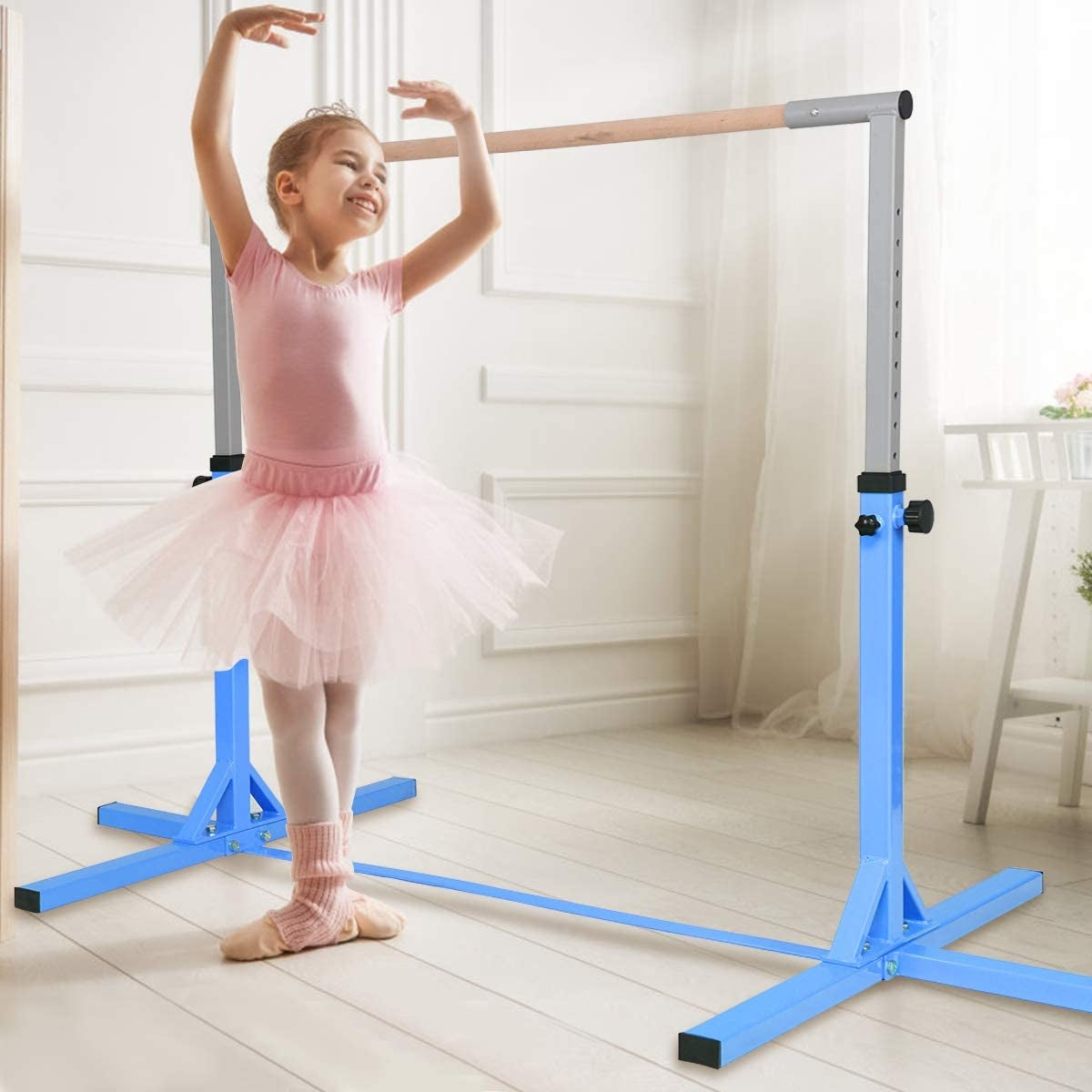 Adjustable Gymnastics Bar Horizontal Bar for Kids, Blue Toy Sports at Gallery Canada