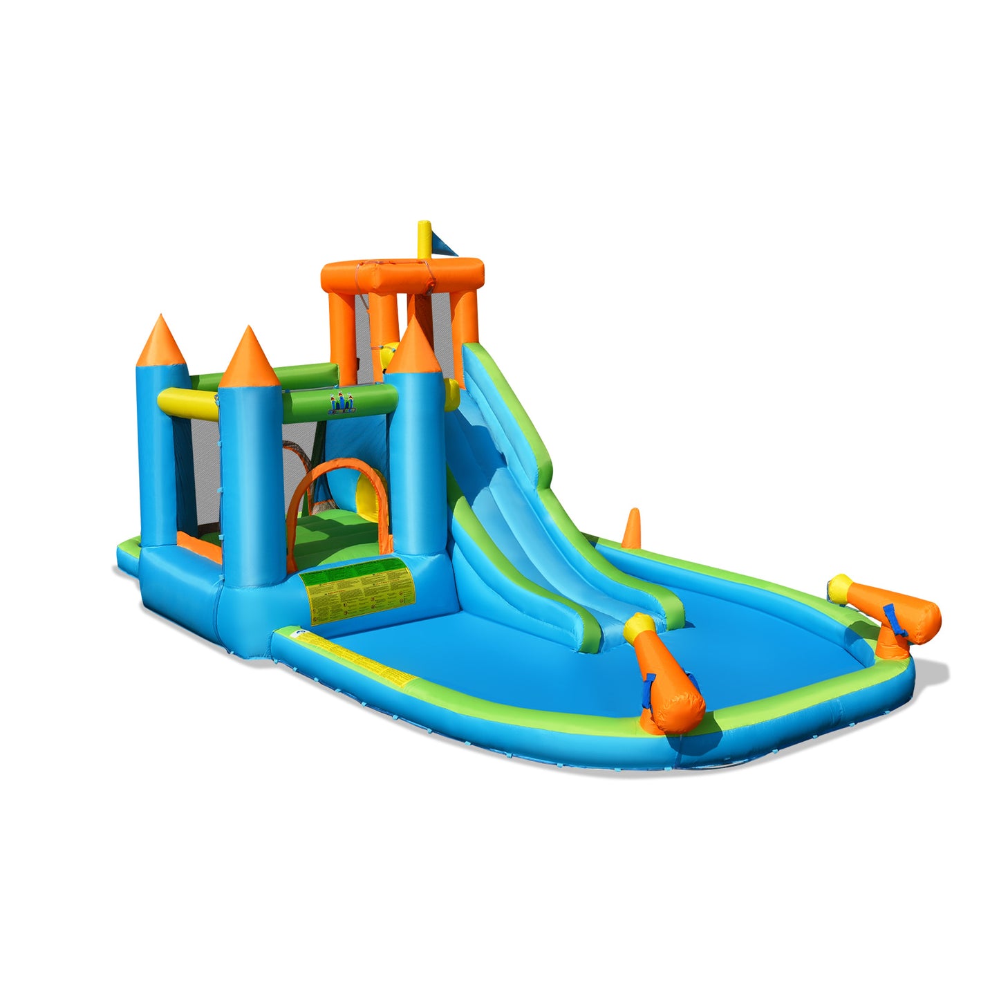 Inflatable Water Slide, Kids Bounce House, Splash Pool With Blower